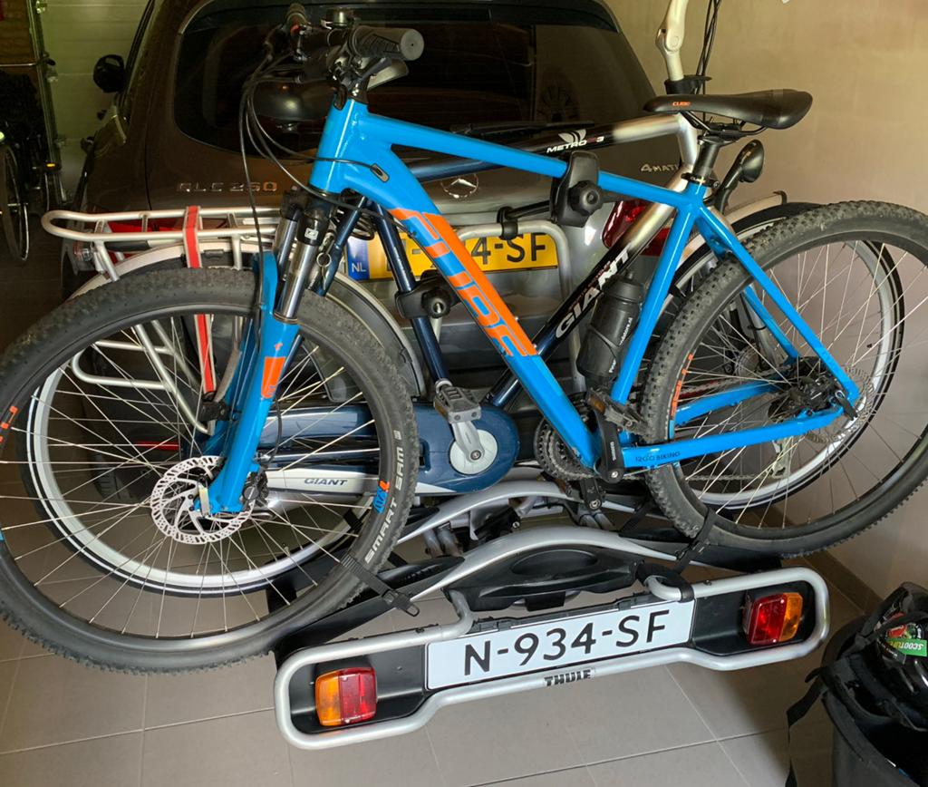 Thule Euroway 945 fietsendrager, Auto diversen, Fietsendragers, Ophalen, 2 fietsen, Gebruikt, Trekhaakdrager