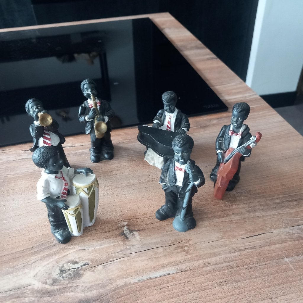 Prachtige 6-delige Jazz Band Beeldjesset (Parastone), Ophalen of Verzenden, Zo goed als nieuw, Overige typen