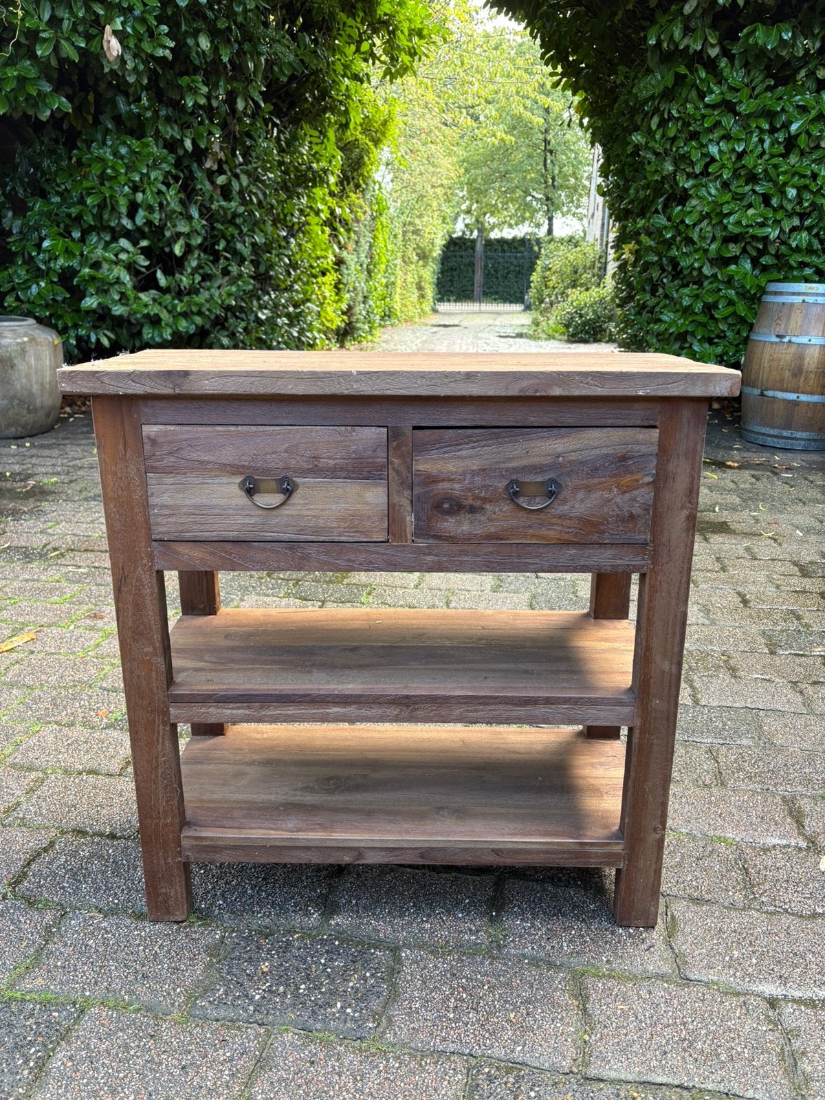 Stoere sidetable! NIEUW! ACTIE!, Ophalen, 100 tot 150 cm, Teakhout, Nieuw