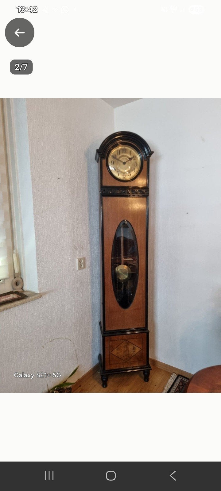 Antieke staande klok - 2.10m hoog, Ophalen