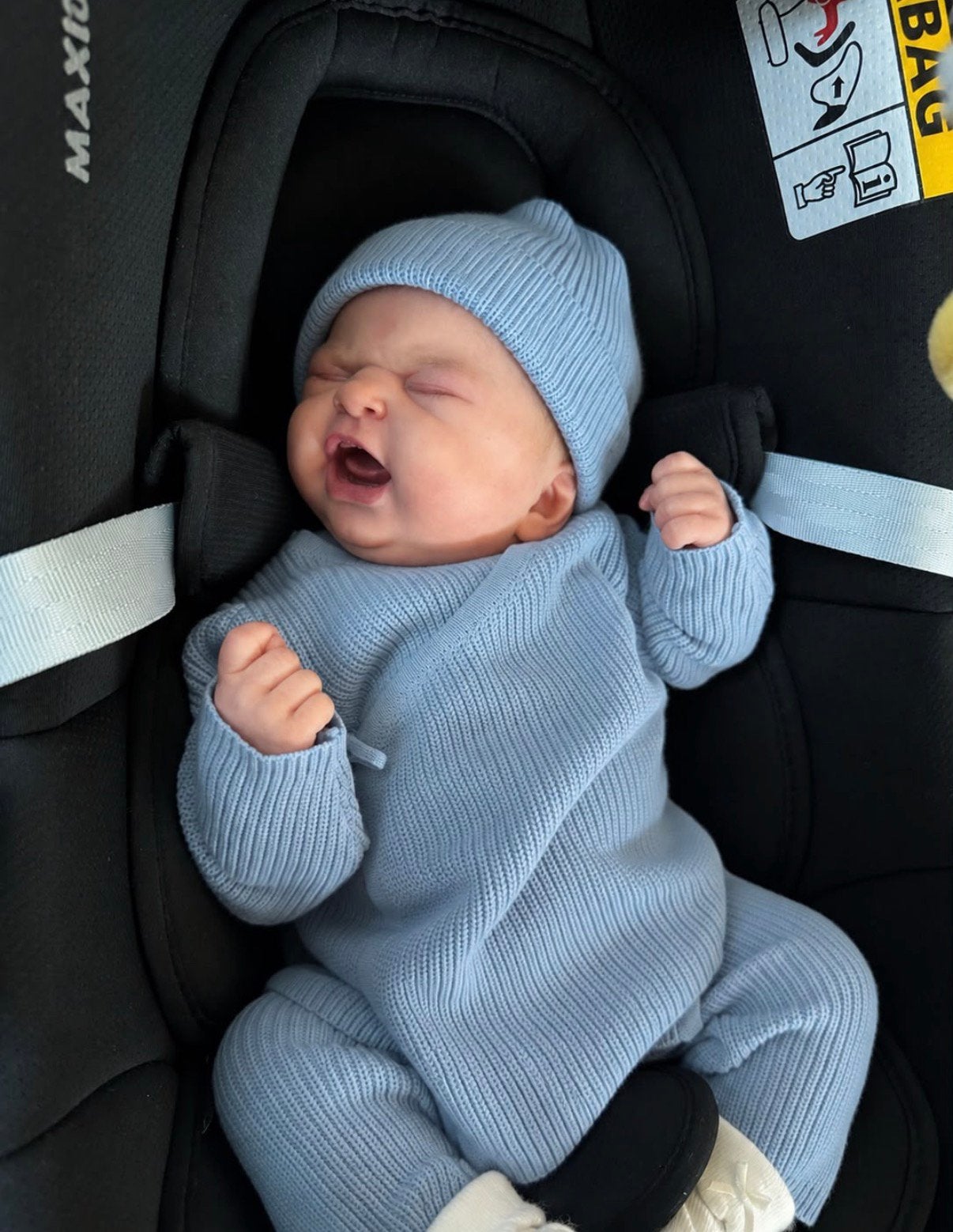 Reborn maria first cry, Ophalen of Verzenden, Zo goed als nieuw, Babypop, Levensecht of Reborn
