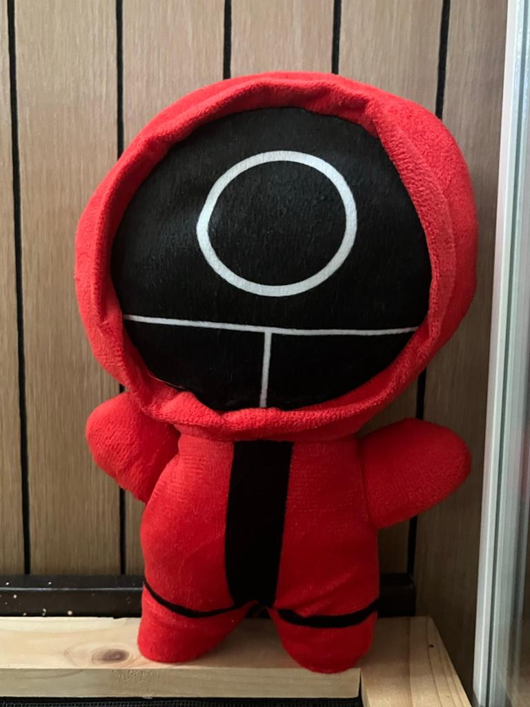 Squid Game knuffel rood met cirkel, Overige merken, Overige karakters, Overige typen, Ophalen of Verzenden