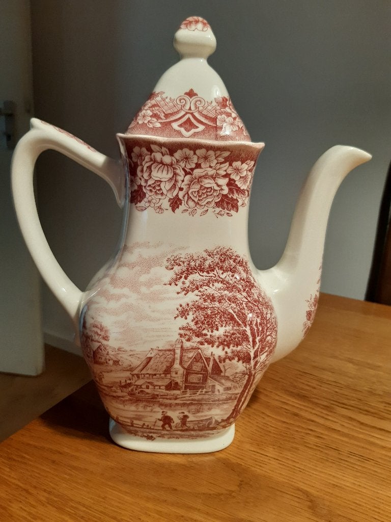 Vintage Koffiepot, Engels porselein van merk Grindley, Ophalen of Verzenden