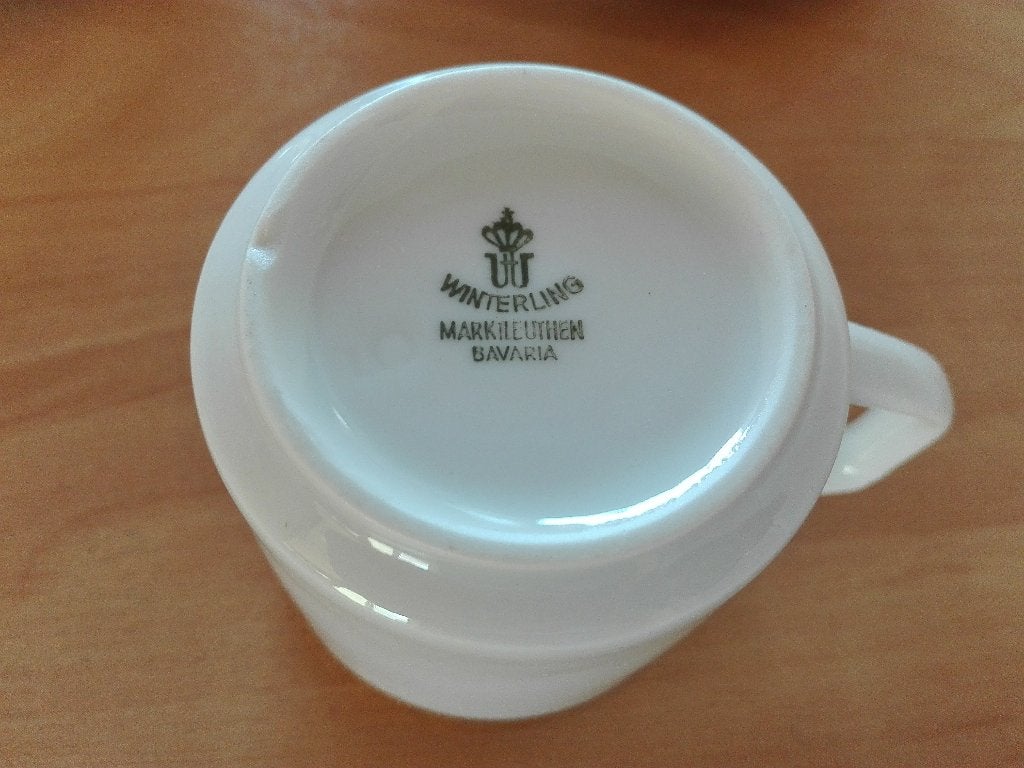 Winterling 4 kopjes met 4 schoteltjes, Ophalen, Porselein, Overige stijlen, Kop(pen) en/of Schotel(s)
