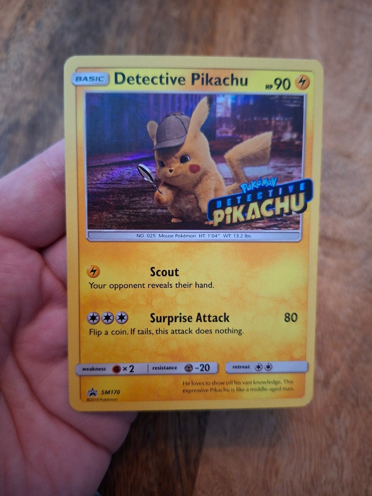 Detective Pikachu Stamped SM170, Ophalen of Verzenden, Zo goed als nieuw, Losse kaart
