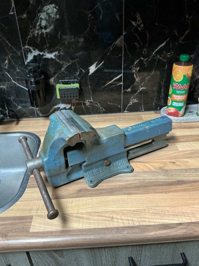 Bankschroef heuer front 135, Ophalen, Gebruikt, Minder dan 70 cm, Bankschroef