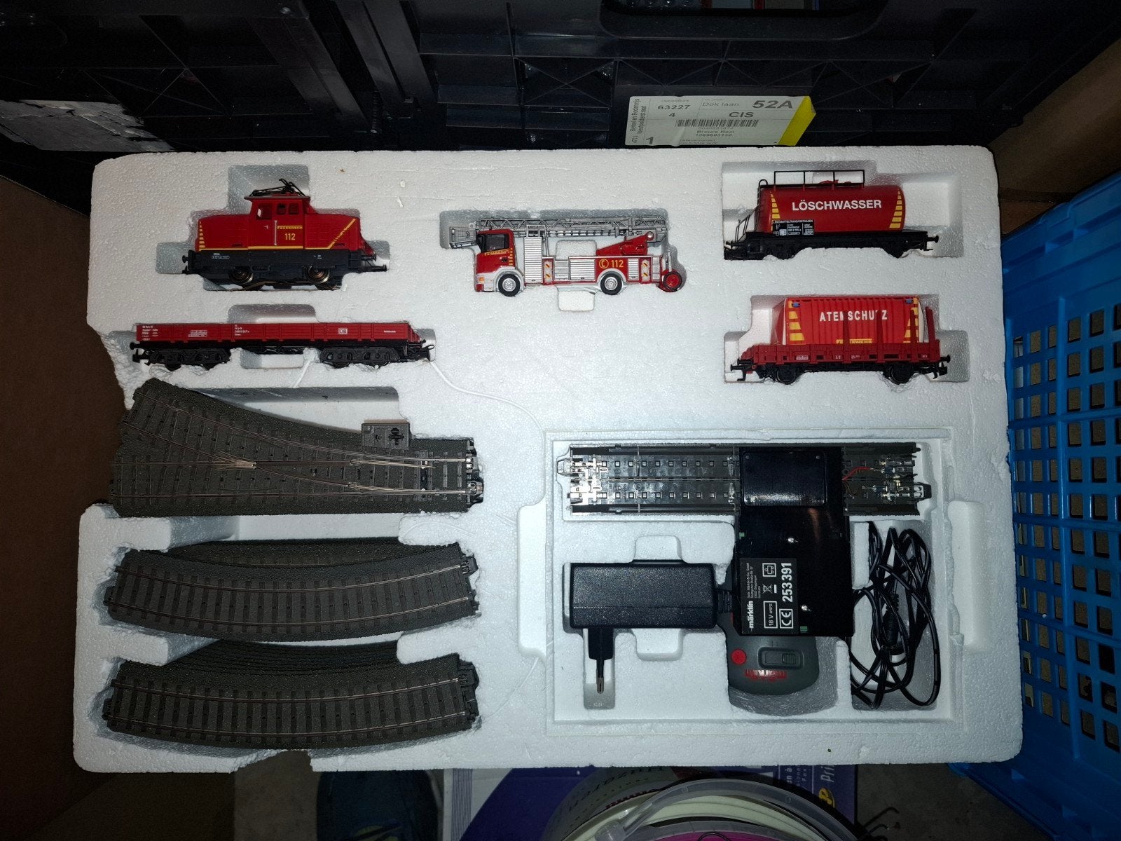 Digitale brandweer set van marklin met c rails, Wisselstroom, Treinset, Ophalen of Verzenden, Zo goed als nieuw