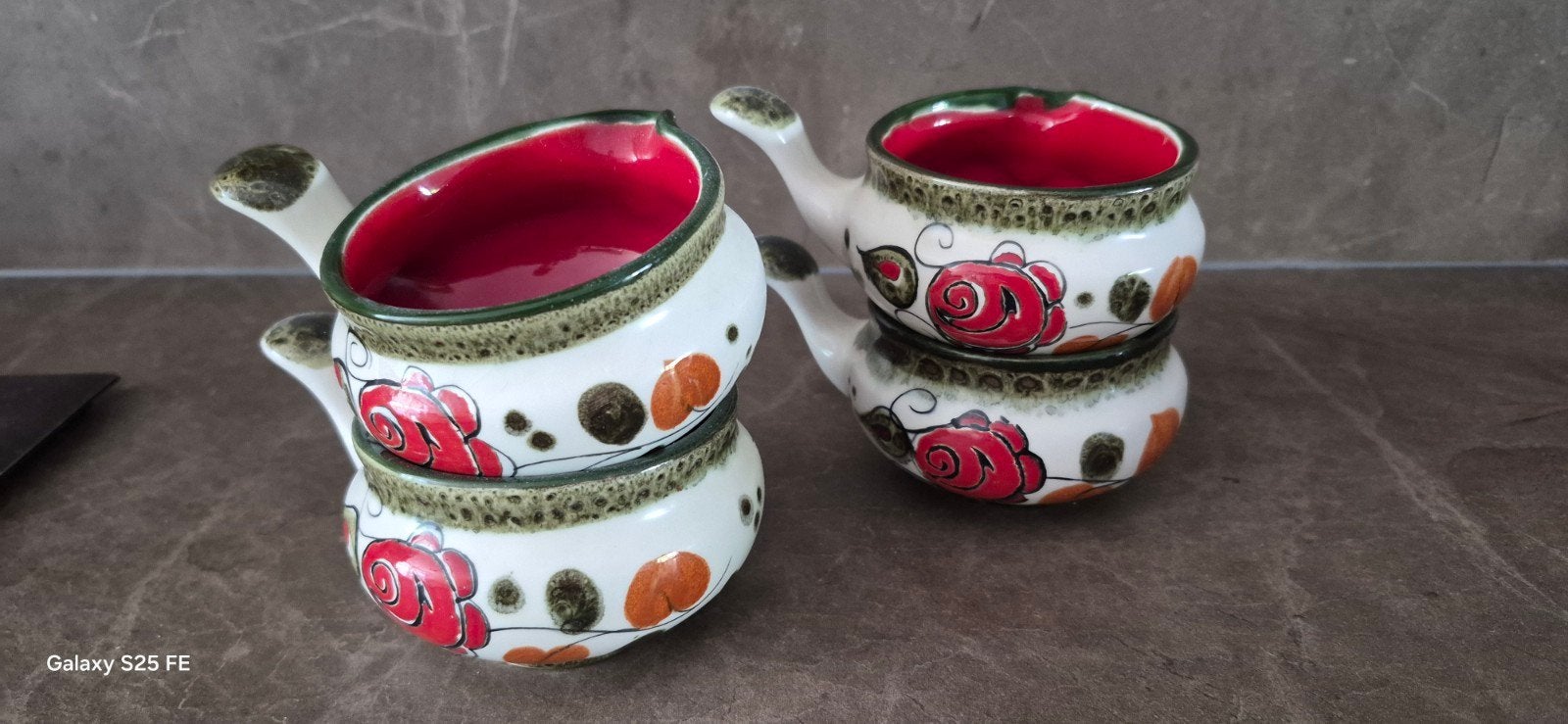 Set van 4 Handgemaakte Schramberg (SMF) Schaaltjes, Ophalen of Verzenden