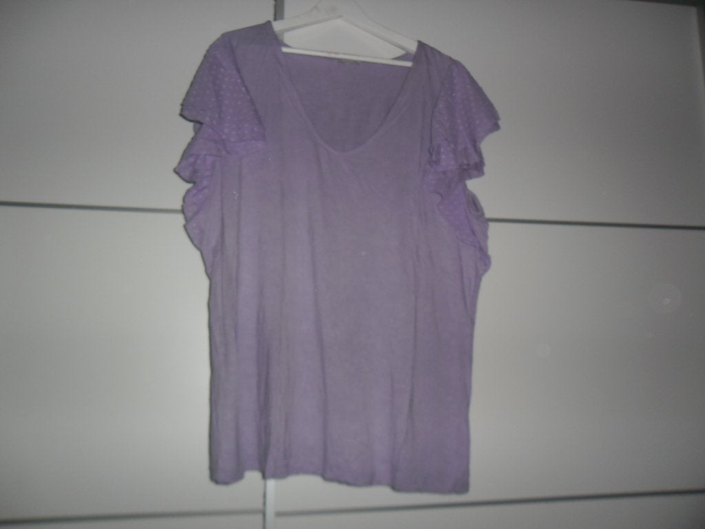 MS Mode Paars Top Met Dots Mouwen Maat XXL, Kleding | Dames, Paars, Maat 46/48 (XL) of groter, Ophalen of Verzenden, Zo goed als nieuw