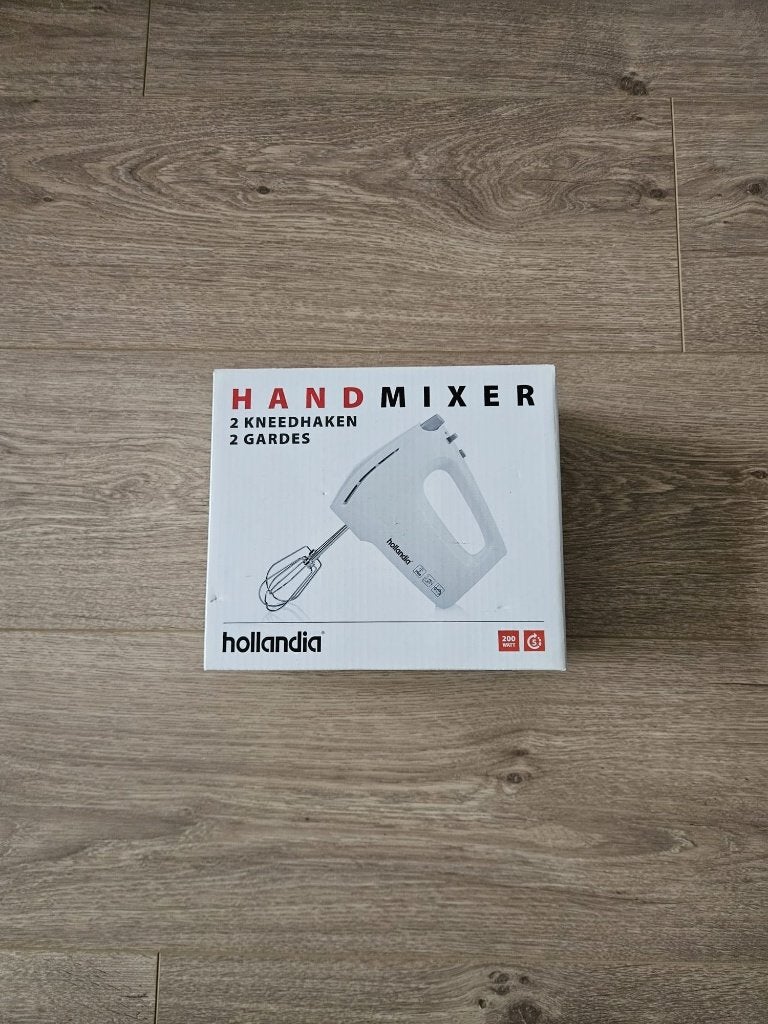 Hollandia Handmixer – Inclusief 2 Gardes & 2 Kneedhaken, Minder dan 1 liter, Ophalen of Verzenden, Zo goed als nieuw, 3 snelheden of meer