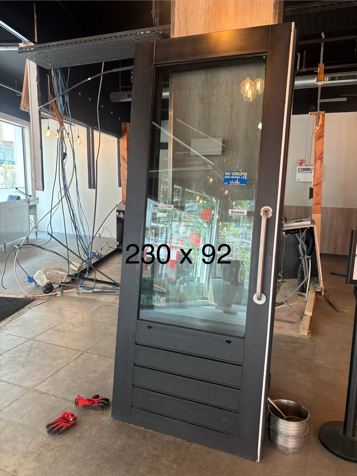 2 x klapdeuren 230 x 92 cm met glas, 75 tot 150 cm, Deurkozijn, Ophalen of Verzenden, Zo goed als nieuw
