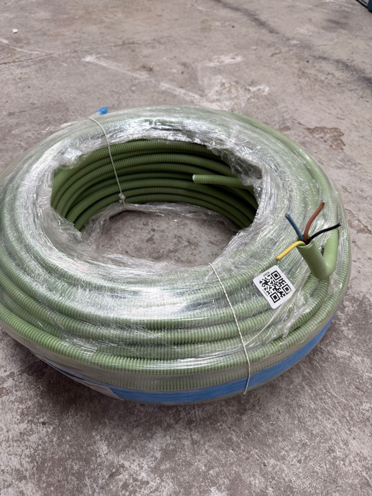 Green Flex Installatiekabel 100m - 3G2.5 + 1.5, Ophalen of Verzenden, Nieuw, Kabel of Snoer