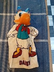 Vintage Famosa Walt Disney Daisy Duck handpop - beschadigd, Ophalen of Verzenden, Gebruikt, Overige typen