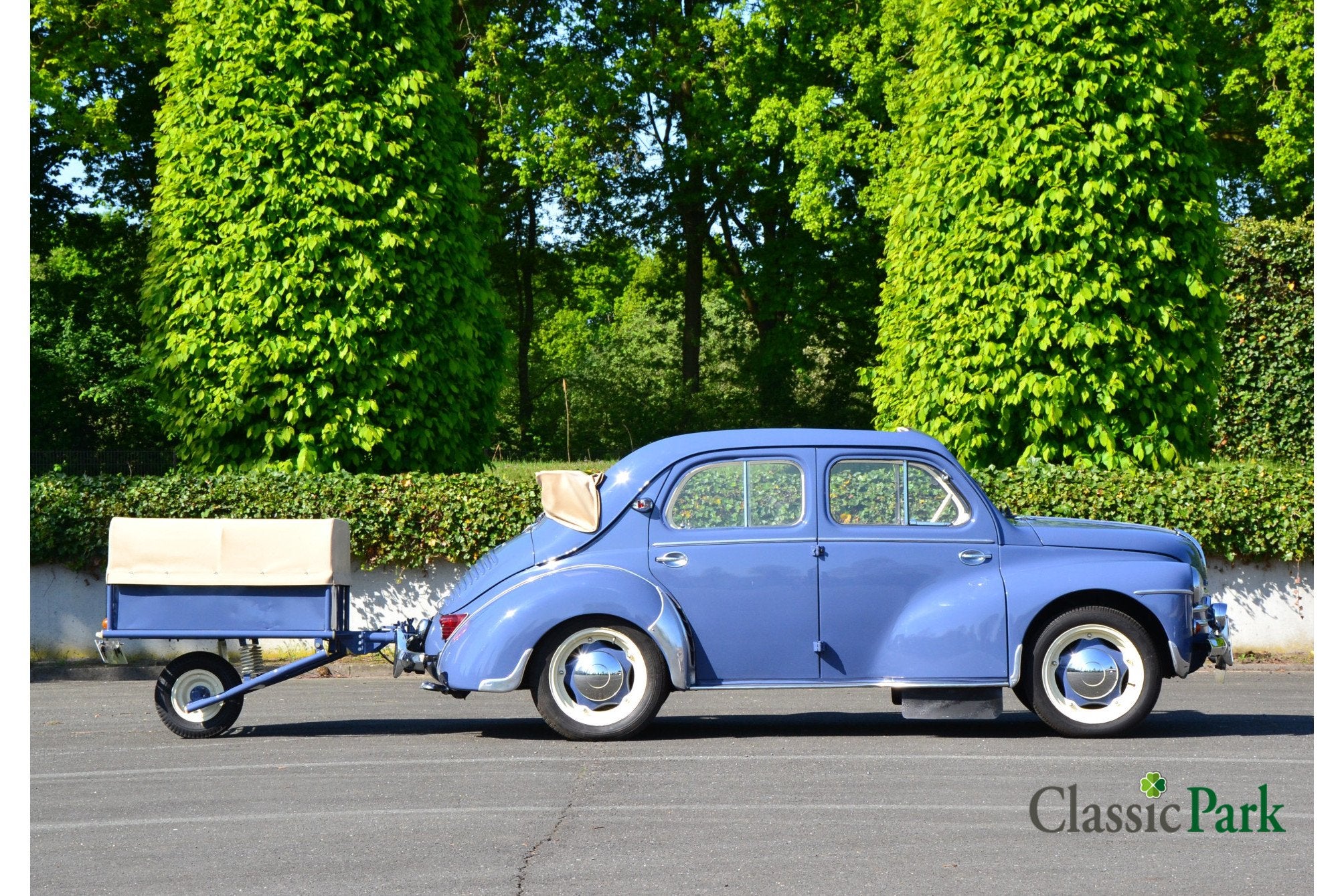 Renault 4CV Découvrable & remorque monoroue Erde (bj 1954), foto 6