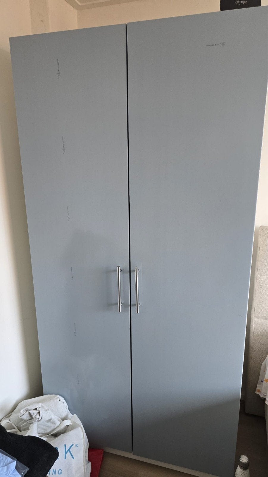 Modern Grey 2-Door Wardrobe / Cabinet – Sleek & Minimalist, Ophalen, Zo goed als nieuw, 25 tot 50 cm, Minder dan 100 cm