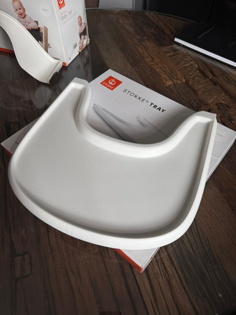 Stokke tafelblad wit, Tripp Trapp stoel, Kinderen en Baby's, Kinderstoelen, Ophalen of Verzenden, Gebruikt, Meegroeistoel
