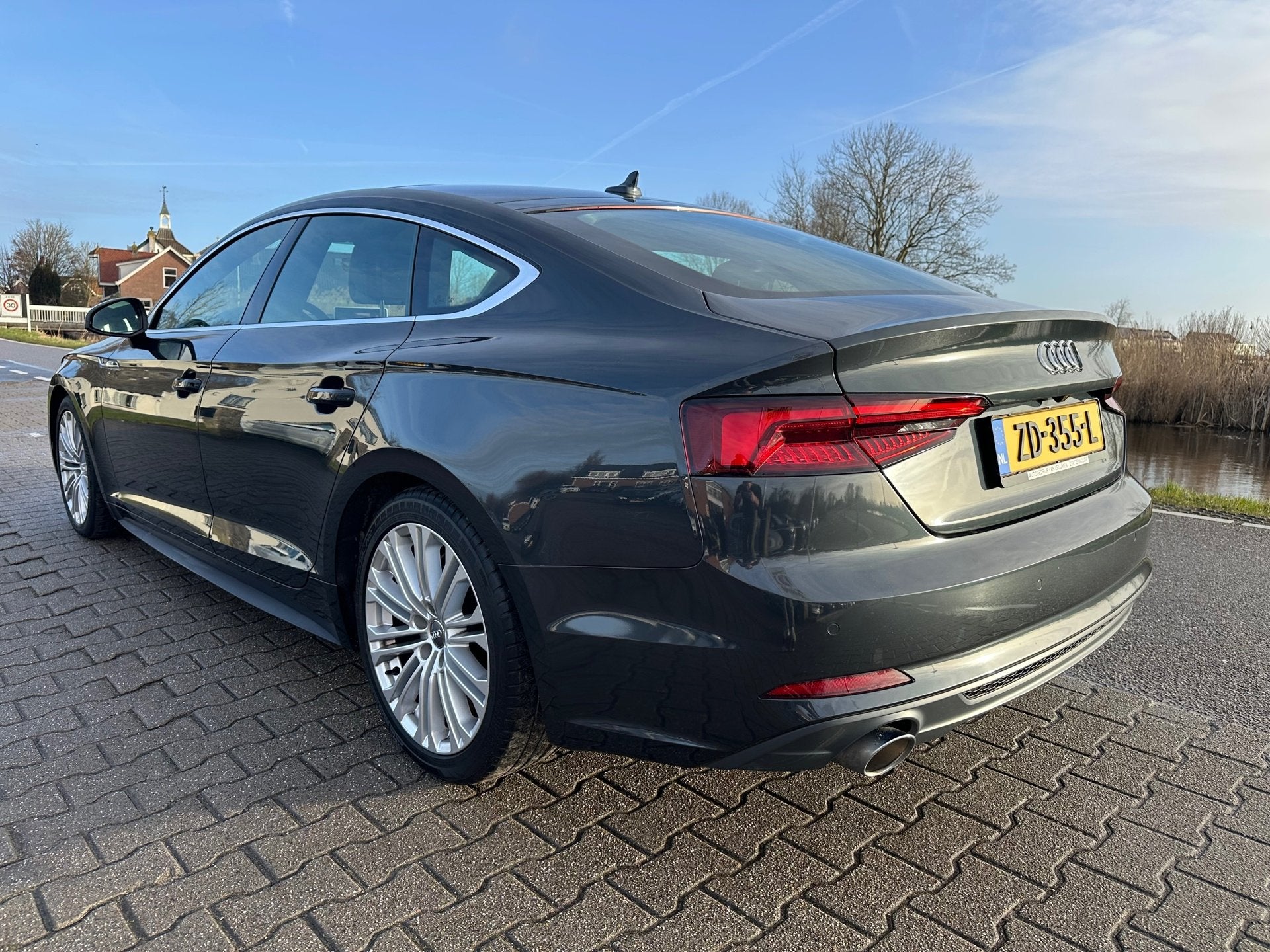 Audi A5 Sportback 40 TFSI S-line, Panorama, Leder, Carplay,, Gebruikt, Bedrijf, Hybride Elektrisch/Benzine, Te koop