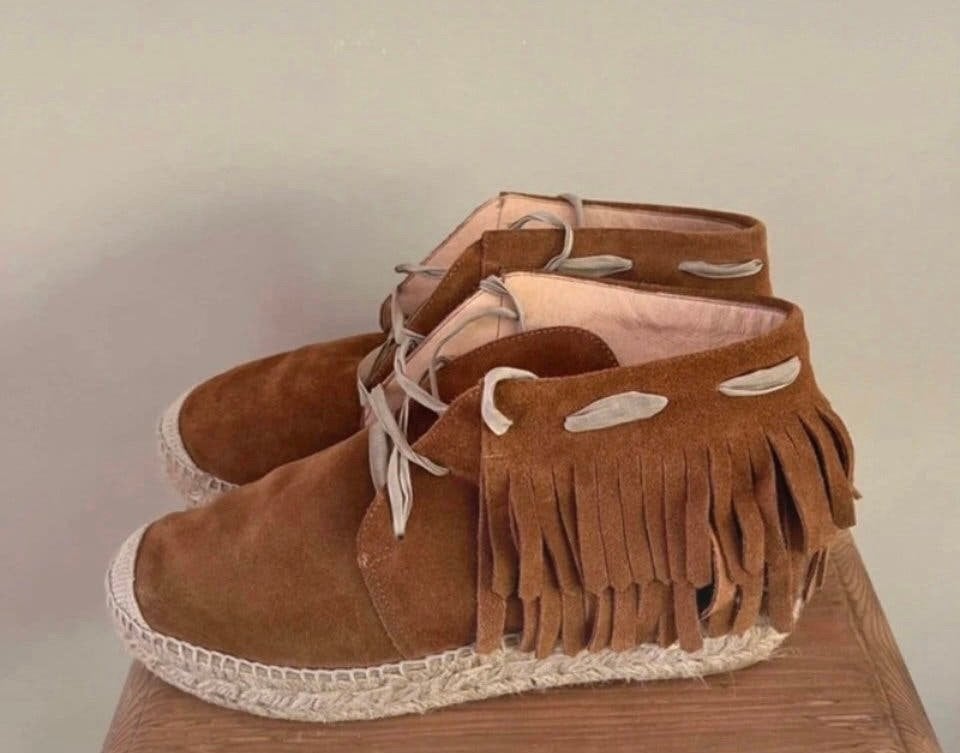 Bruin suede espadrilles, Kanna 37, Ophalen of Verzenden, Zo goed als nieuw, Bruin