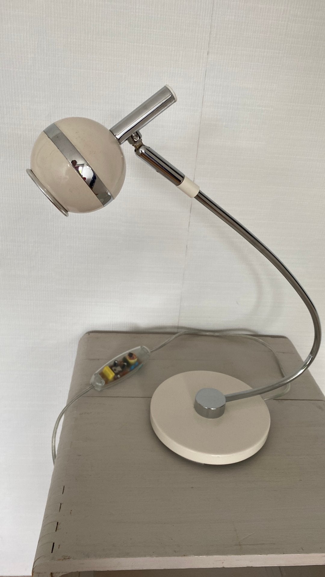 Halogeen touch lamp - EGLO - Wit/Chroom, Ophalen, Gebruikt, Metaal, Minder dan 50 cm