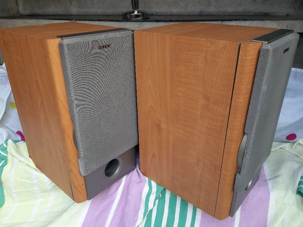 Sony SS-NX1, Fraaie 100 watt stereo speaker-set, echt Japans, Zo goed als nieuw, 120 watt of meer, Front, Rear of Stereo speakers