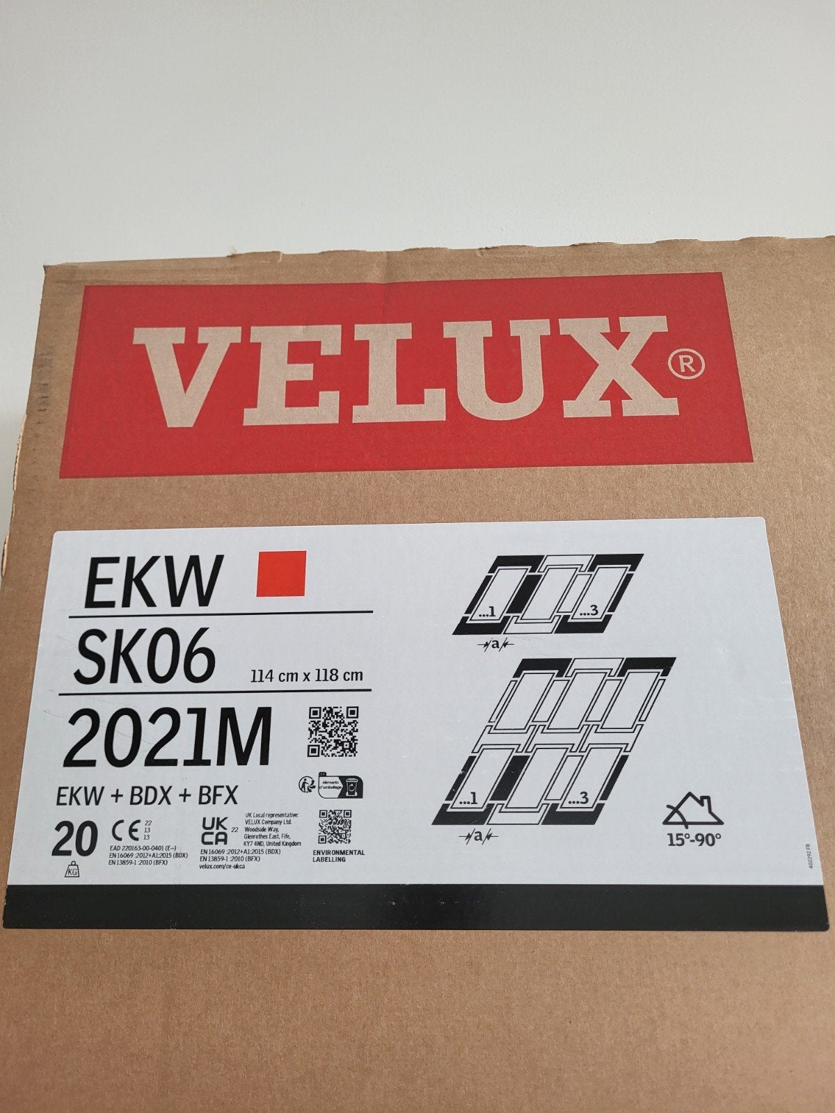 Velux EKW SK06 2021M Dakraam Gootstukken, Doe-het-zelf en Verbouw, Ophalen, 80 tot 120 cm, 80 tot 120 cm, Nieuw