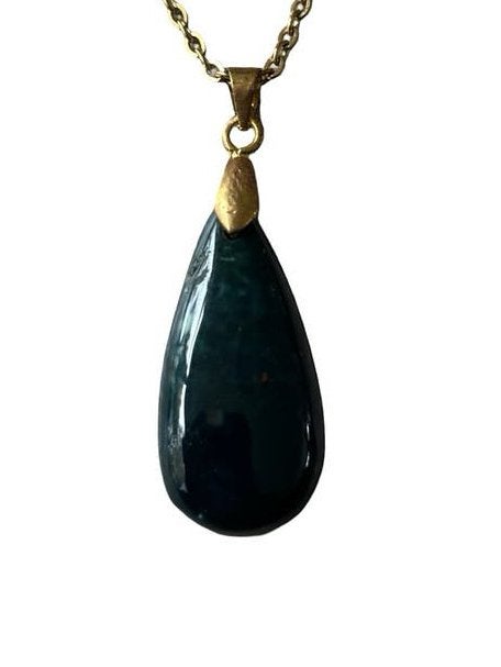 Bloedsteen Edelsteen Ketting - Roestvrijstaal Sieraden, Vanbeeksaar4@gmail.com, Nieuw, Ophalen of Verzenden, Schimmelstraat