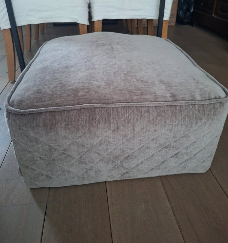 Poef Riviera Maison, Ophalen, Zo goed als nieuw, 50 tot 75 cm, Vierkant