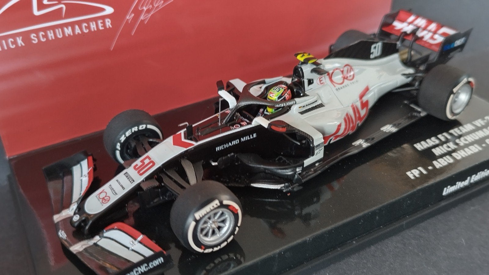 Haas F1 VF20 Mick Schumacher 1:43 Minichamps Pol, Hobby en Vrije tijd, Modelauto's | 1:43, Auto, ., Nieuw, Ophalen of Verzenden