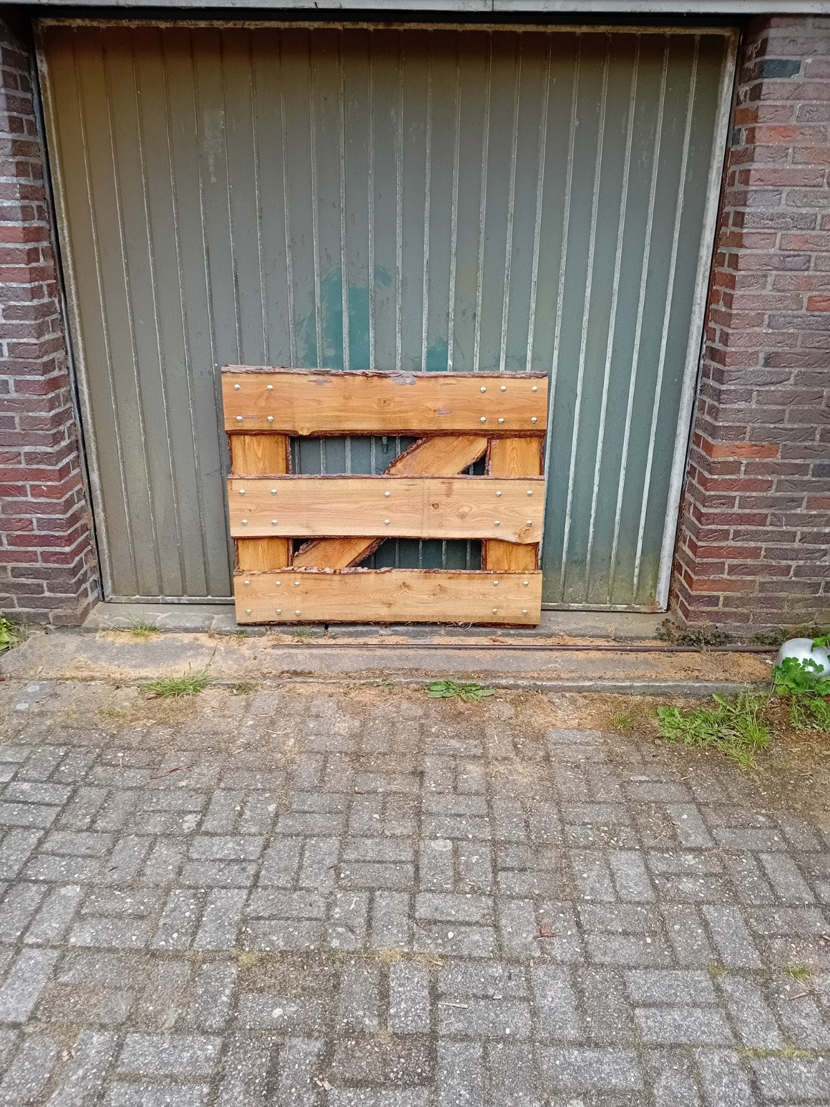 Douglas landhek  / poort met 2 palen en hang en sluitwerk., Tuin en Terras, Ophalen, Met poort, Nieuw, Tuinhek