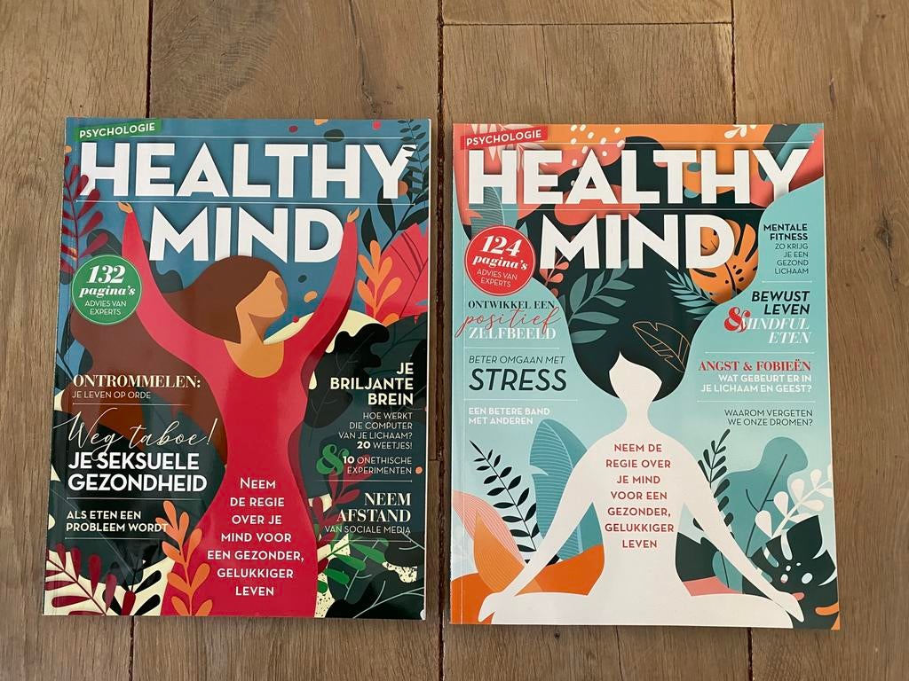 2 x glossy tijdschrift psychologie Healthy Mind, Ophalen, Nieuw, Lichaam en Geest