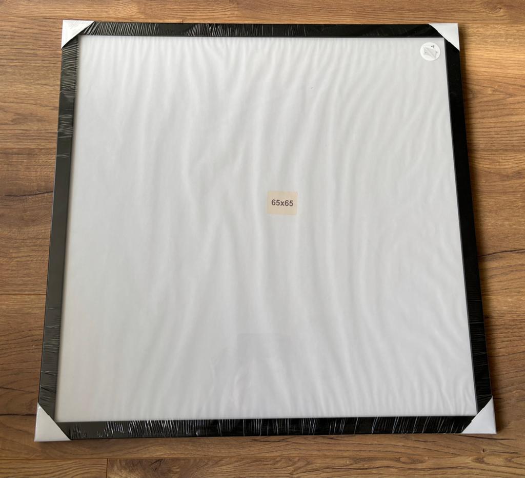Fotolijst zwart 65 x 65 cm, Ophalen, 50 tot 75 cm, Nieuw, 50 tot 75 cm