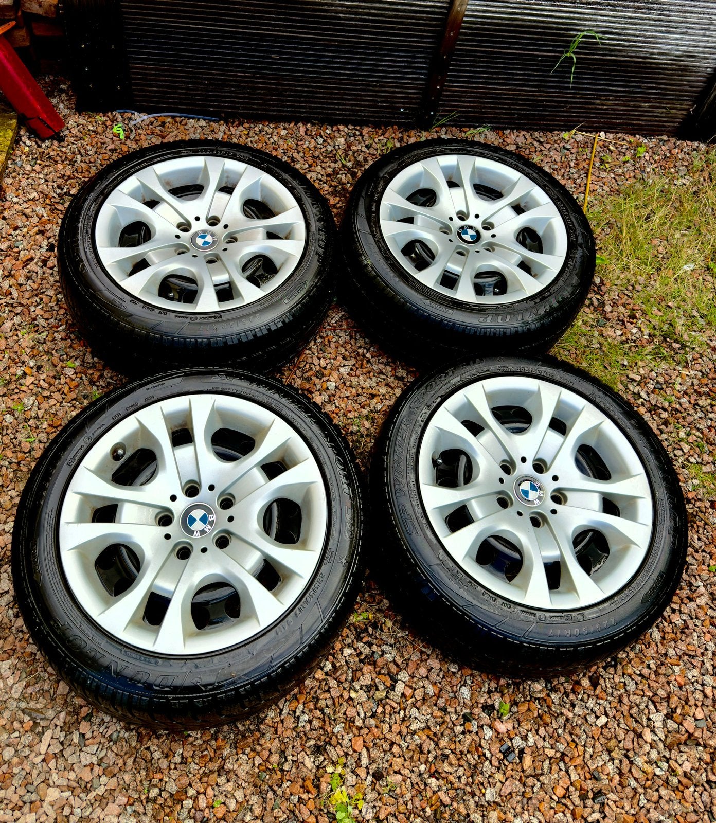 BMW wielen 17" met Dunlop winterbanden 225/50 R17 – set 4, Ophalen, Gebruikt