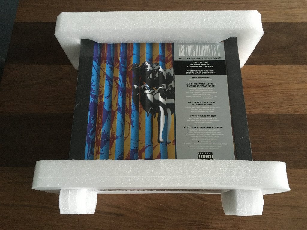 7Cd+BRDvd Guns N Roses Use Your Illusion I & II Deluxe NIEUW, Ophalen of Verzenden, Nieuw in verpakking, Boxset, Inclusief boekje