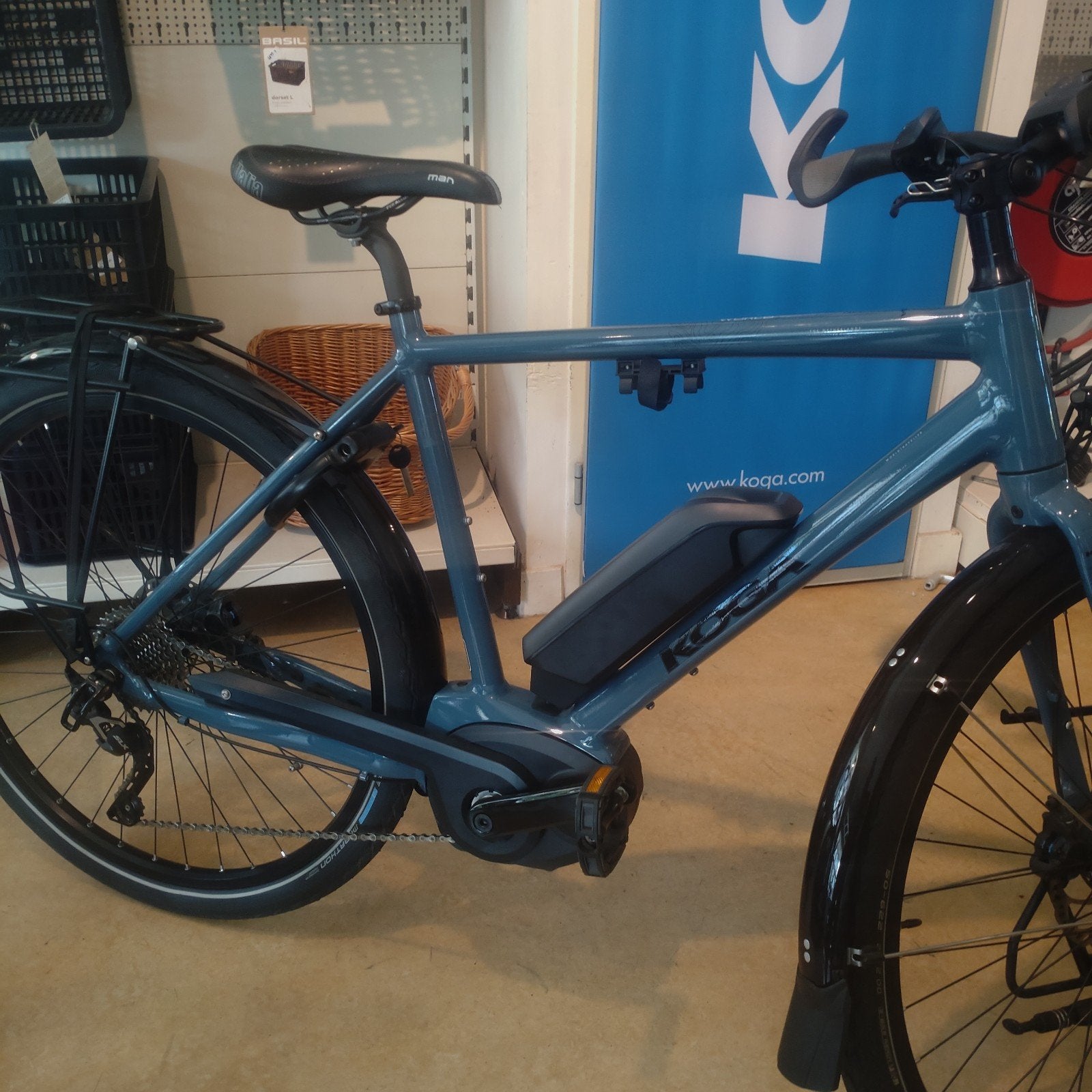 Koga E Worldtraveller 54 cm 500wh, Nieuw, 51 tot 55 cm, 50 km per accu of meer, Ophalen