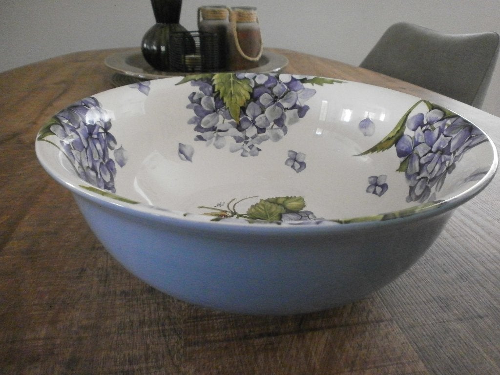 Mooie grote schaal JET by ter Steege Hortensia diam. 27,5 cm, Ophalen of Verzenden, Overige stijlen, Schaal of Schalen, Zo goed als nieuw