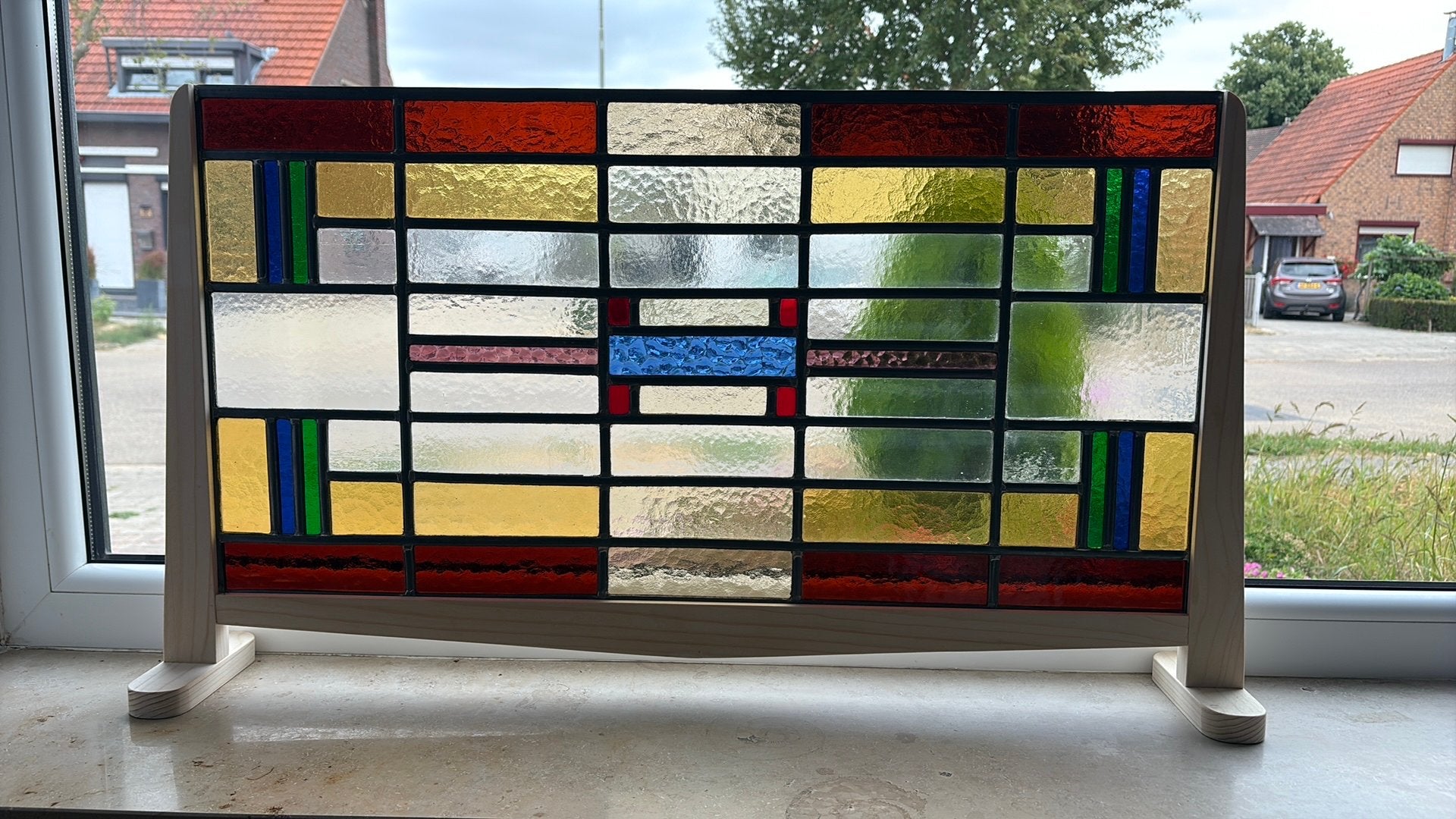 Glas in lood raamdecoratie, Doe-het-zelf en Verbouw, Ophalen, Glas in lood, Minder dan 80 cm