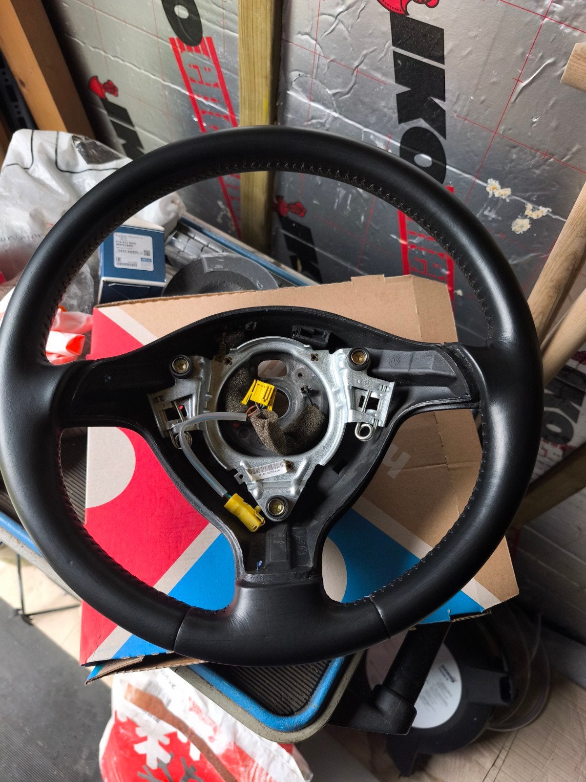 Lederen stuur Volkswagen Golf 4 Golf cabrio 3,5 Bora Passat, Ophalen of Verzenden