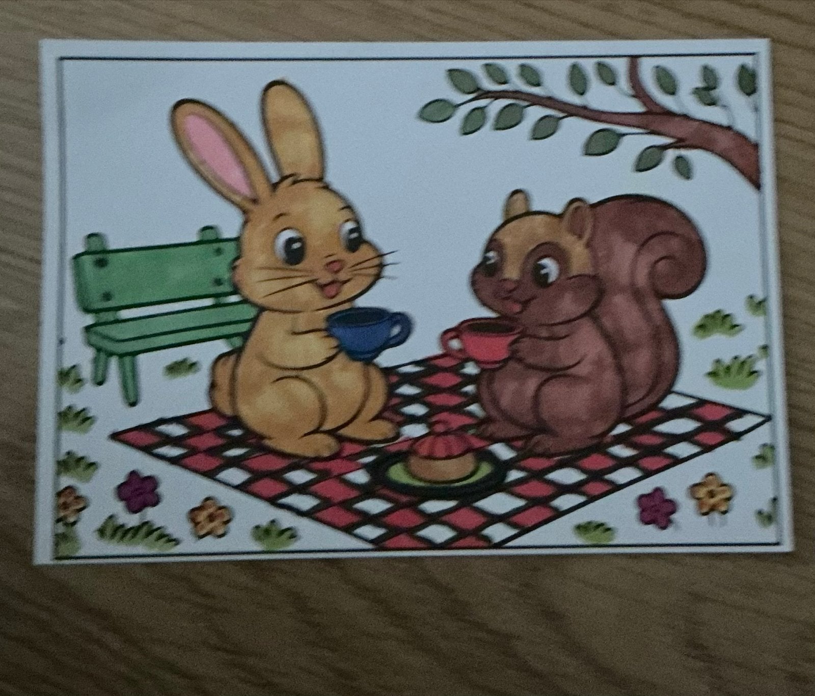 Leuke konijn en eekhoorn kaart, Ophalen, Nieuw, Wild dier, Overige typen