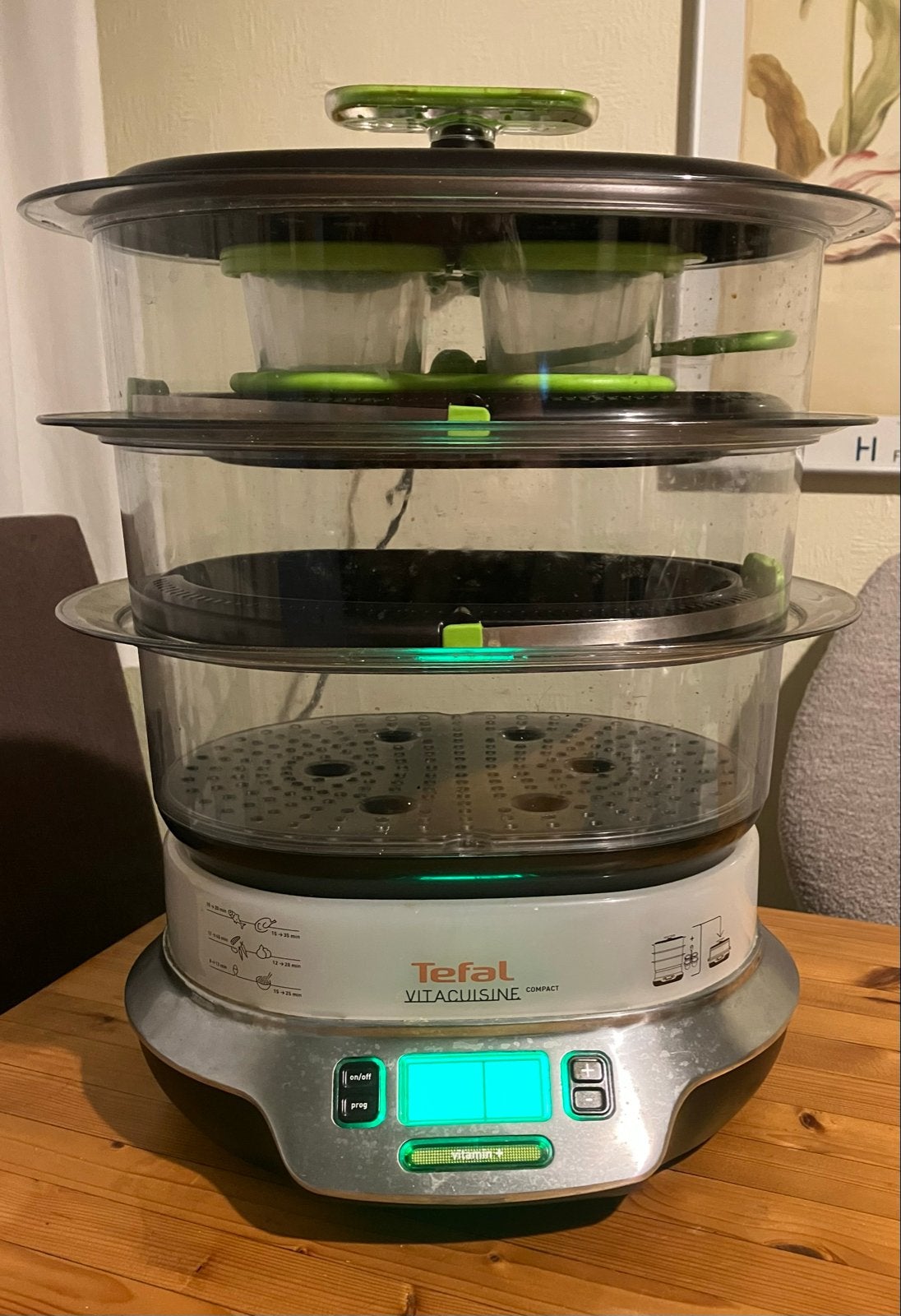 Tefal Vitacuisine Compact stoomkoker met receptenboek, Ophalen, Zo goed als nieuw