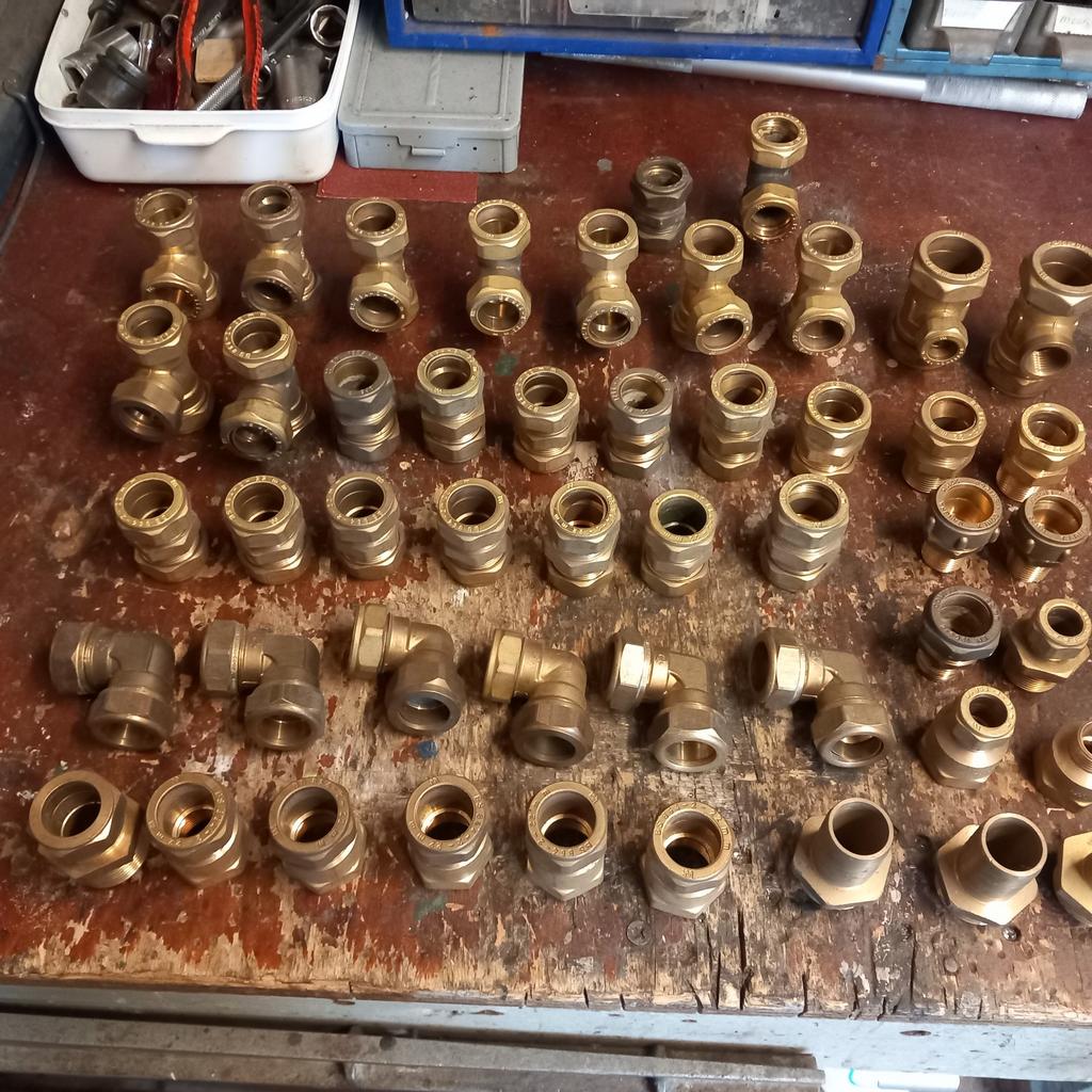 Messing koppelingen 22mm  28mm, Ophalen, Minder dan 30 cm, Overige typen, Minder dan 60 cm