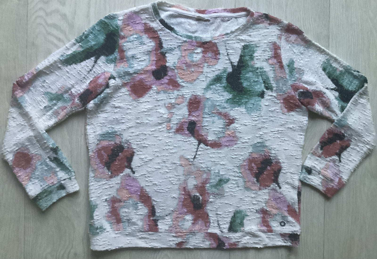 Witte Nümph trui maat L met bloemen print, Wit, Maat 42/44 (L), Ophalen of Verzenden, Zo goed als nieuw