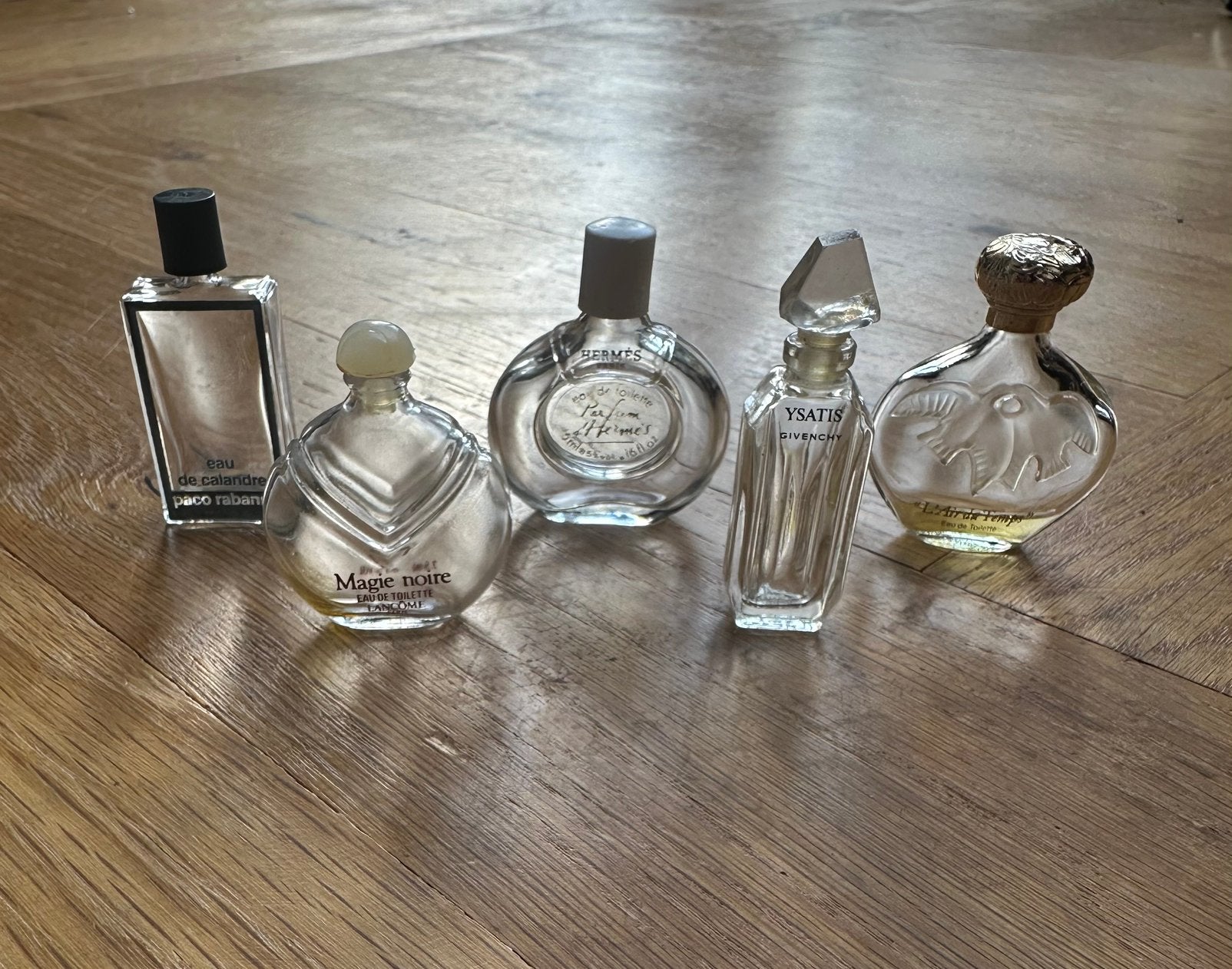 Lege miniatuur parfumflesjes, Ophalen, Gebruikt, Miniatuur