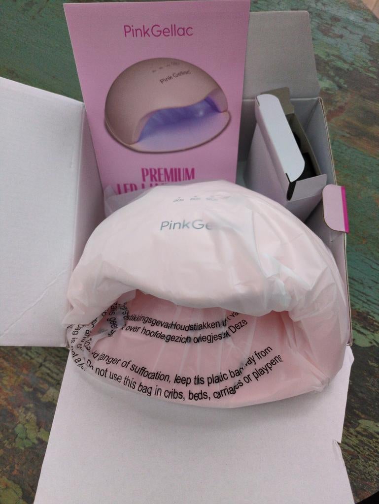 Pink Gellac Premium LED Lamp roze - nieuw incl lakjes, Nieuw, Ophalen of Verzenden, Toebehoren, Handen en Nagels