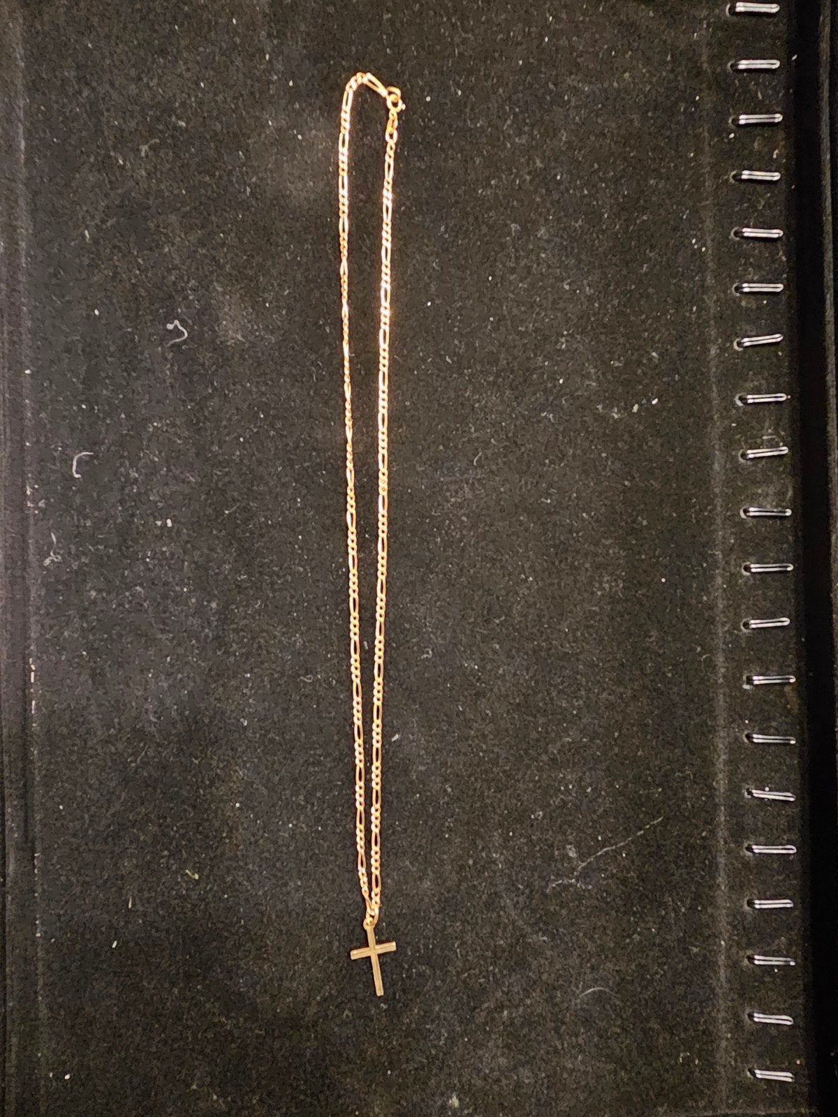 14 Karaat Gouden Ketting met Kruis Hanger - 46 cm, 2.9g, Met hanger, Ophalen of Verzenden, Zo goed als nieuw, Goud