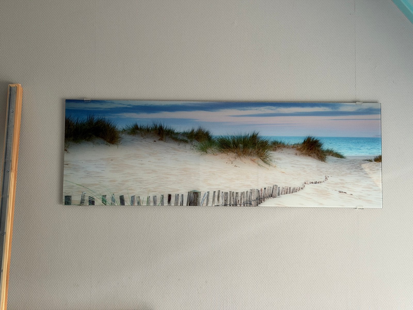 Glazen wandschilderij strand, Ophalen