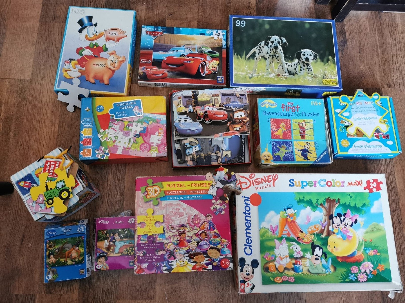 Diverse set kinderpuzzels pakket in een koop, Ophalen of Verzenden, Meer dan 50 stukjes, Gebruikt