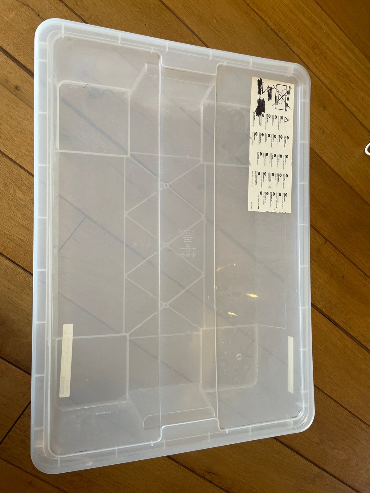 IKEA Samla Bak met Deksel - Transparant, Ophalen, Kunststof, Gebruikt, 50 tot 100 cm