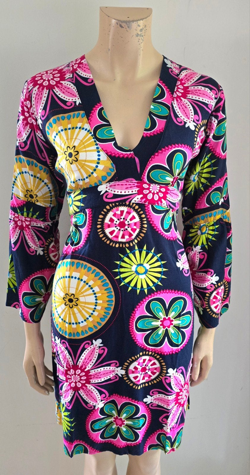 Lien & Giel Jurk met Bloemenprint - Zo goed als nieuw, Kleding | Dames, Maat 38/40 (M), Meerkleurig, Ophalen of Verzenden, Zo goed als nieuw
