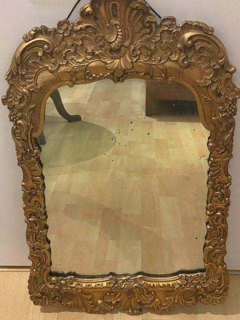 Barok rococo spiegel, Ophalen, Gebruikt, Minder dan 100 cm, Rechthoekig