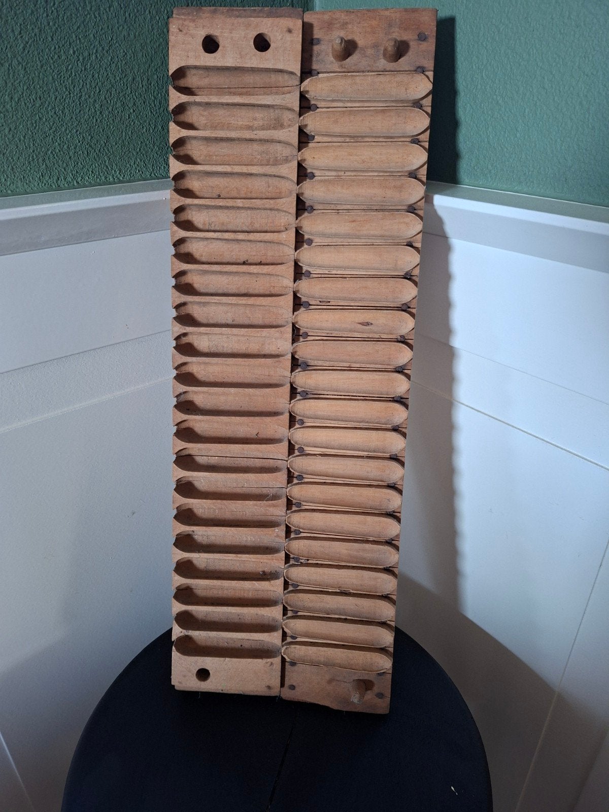Antieke houten sigarenmal - Vintage sigarenmakerstool, Ophalen